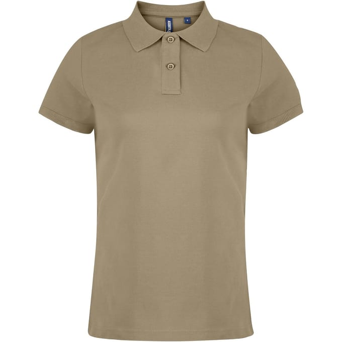Asquith & Fox Dames/dames Poloshirt met korte mouwen en effen mouwen (Khaki)