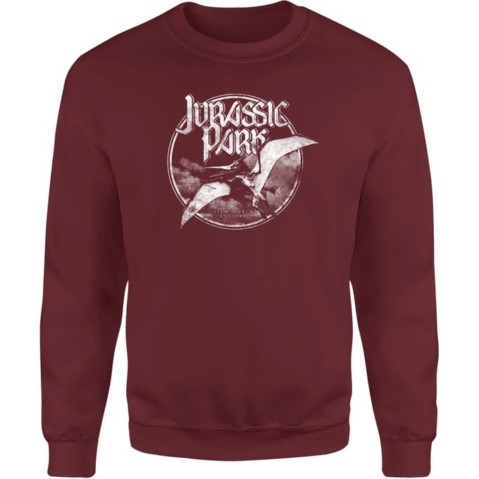 Jurassic Park Flying Threat Sweatshirt - Bordeaux - L