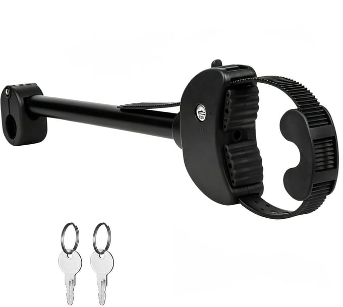 Zwarte Lange Framehouder met Band Fietsendrager – 45 cm Strap – Voor E-bike & Grote Frames – Caravan & Camper