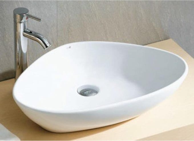 Xellanz Elite waskom rond 58,5 x 39 x 14 cm keramiek glans wit