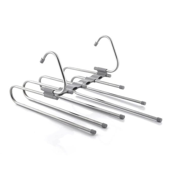 Cintre multiple pour pantalon - INNOVAGOODS - Havser - 5-en-1 - Tiges amovibles - Multi-position (H/V) gris