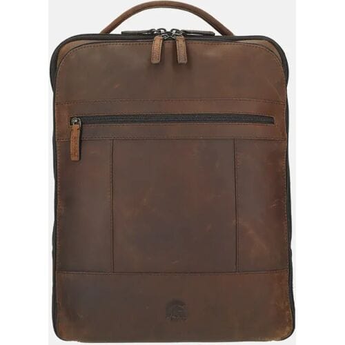 Pylos59 Hunter Laptoprugzak - Leer - 15.6 inch - 17L - Bruin