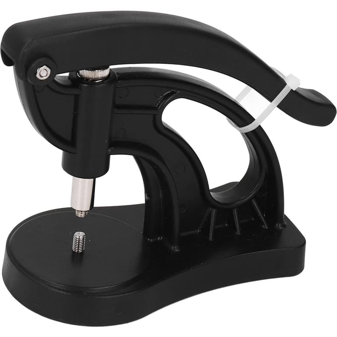 Horloge Pers Set Achterdeksel Sluitmachine ABS Vervanging Reparatie Gereedschapskit Stempelmachine met 12 Matrijzen black