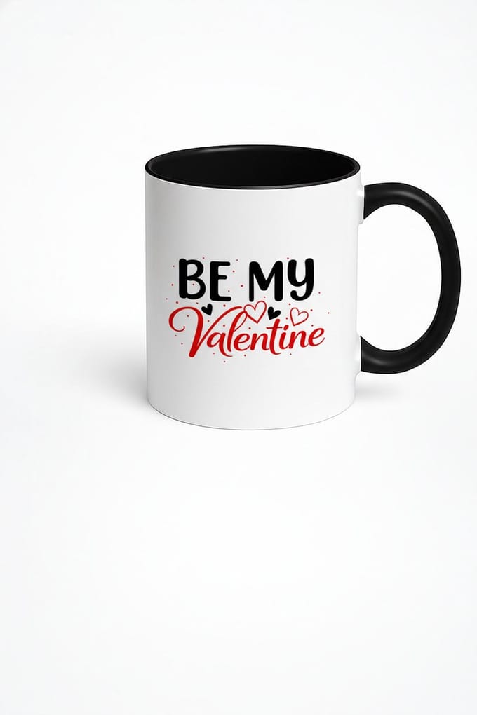 Valentijn Mok 'Be My Valentine' met Hartjes - Liefdesbeker Cadeau