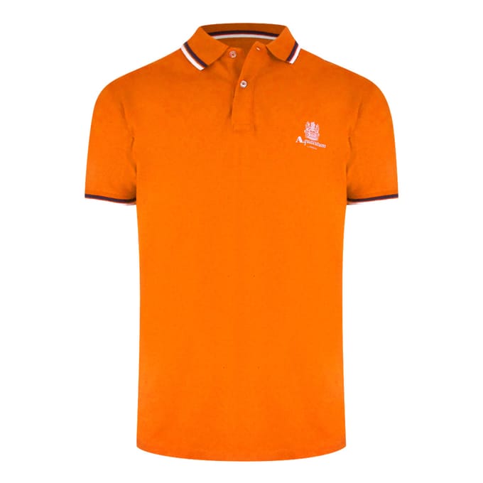 Aquascutum Active Katoenen Polo Oranje