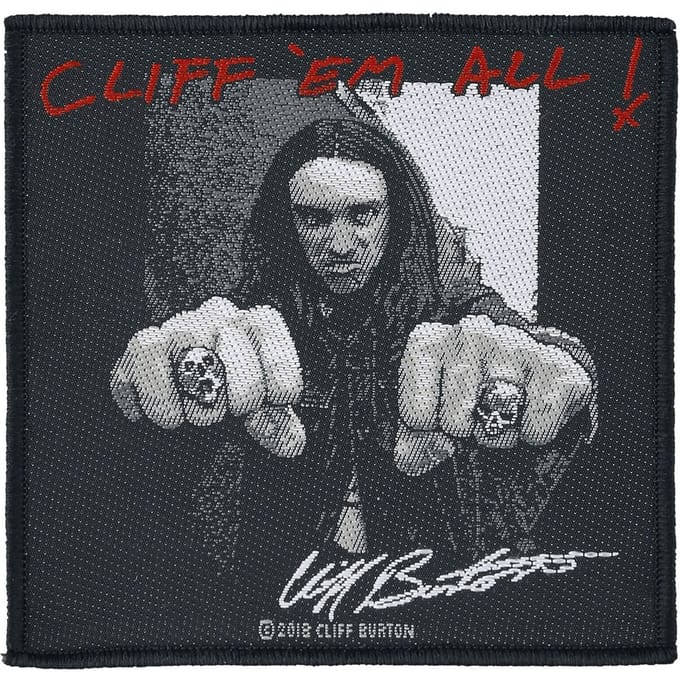 Metallica Patch - Cliff 'Em All - voor Geen - zwart-wit-rood