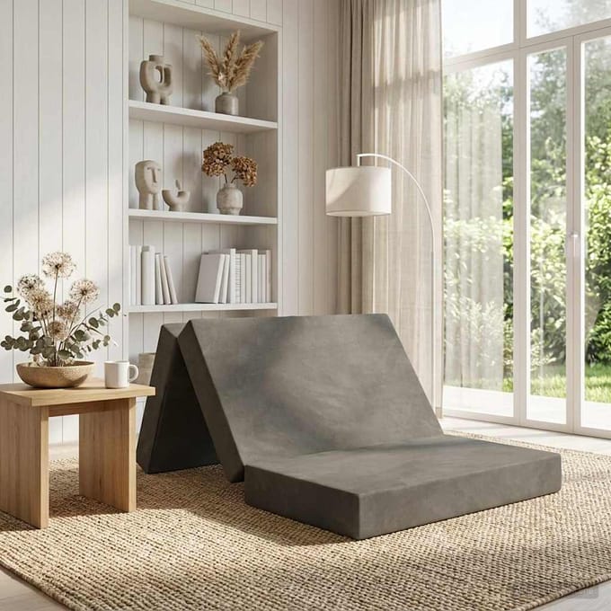 vidaXL - Vouwbare - Sofa - Bed - 80 - x - 67 - x - 45 - cm - Lichtgrijs