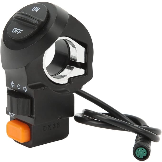 Waterdichte Elektrische Fiets Licht Schakelaar - 3-in-1 Handlebar Switch voor Motor en Scooter