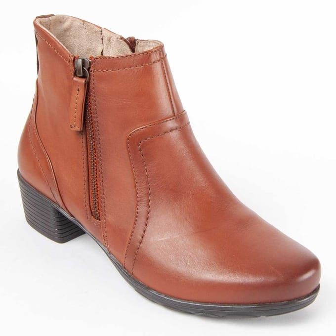 Botín De Piel Con Tacón Para Mujer.  Purapiel  Botilina4  99475 36 bruin