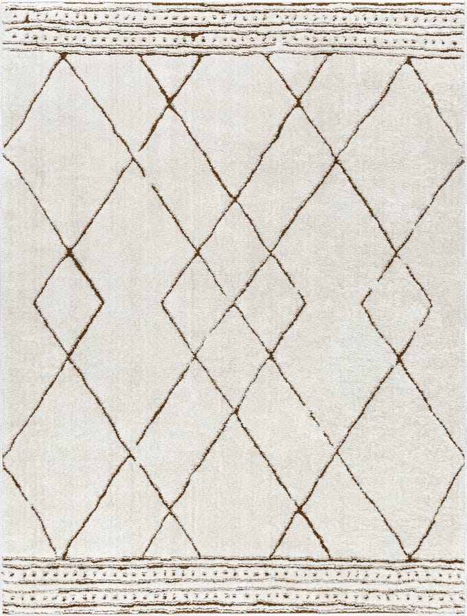 SURYA – Berber etnisch tapijt HANNAH – Ivoor/terracotta