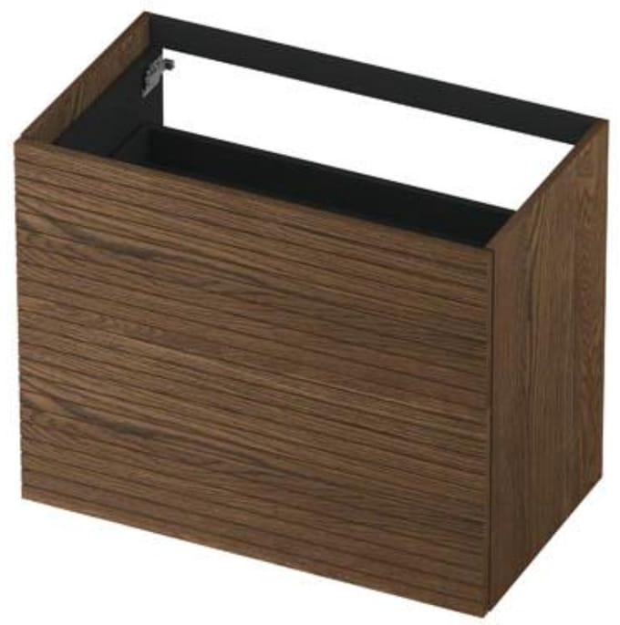 INK - Onderkast 2 Laden Push To Open Horizontaal Gefreesd Bestaande Uit: - 800x450x650 Mm - Massief Eiken Chocolate
