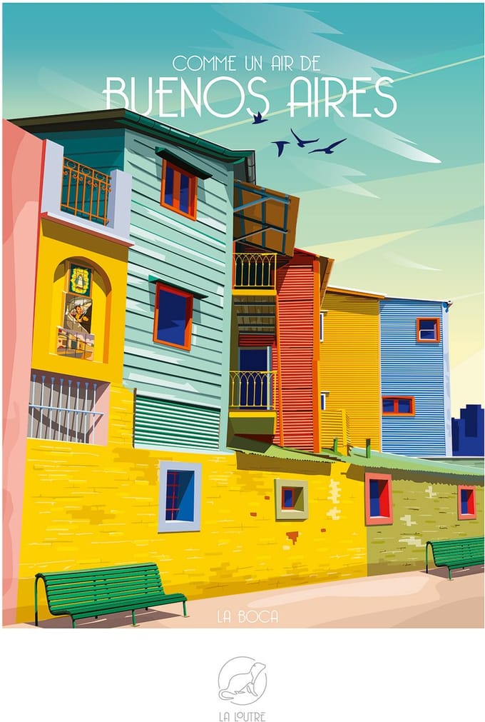 La Loutre puzzel Buenos Aires La Boca - 1000 stukjes puzzel.