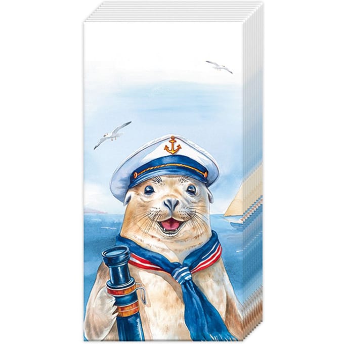 Papieren zakdoeken "Captain Charlie"