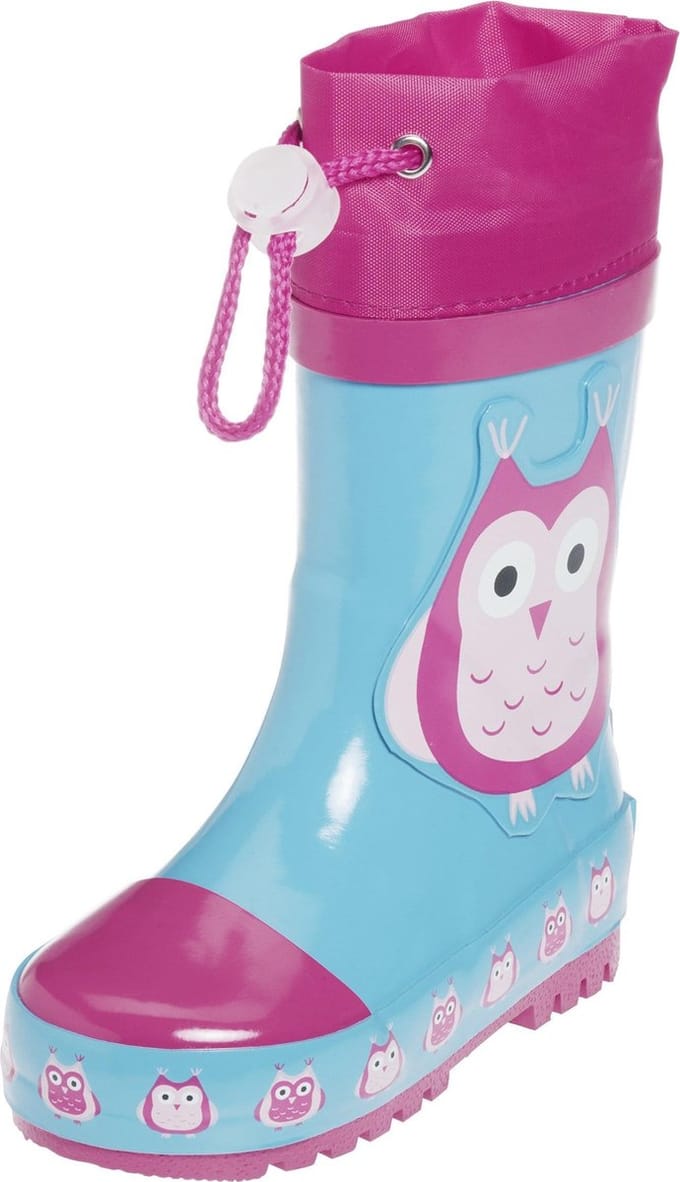 Playshoes Regenlaarzen Kinderen Uil - Turquoise - Maat 24/25