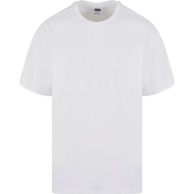 Urban Classics - UC Weavy Logo Heavy Oversized Heren Tshirt - S - Wit