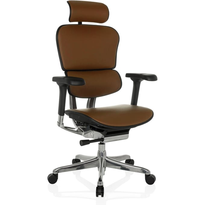 Bureaustoel / Directiestoel ERGOHUMAN GEN2 Leder donkerbruin hjh OFFICE
