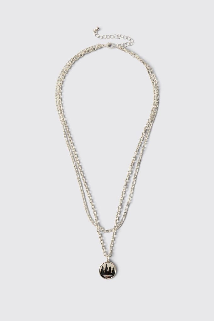 Gelaagde Ketting Met Boompendant | Silver