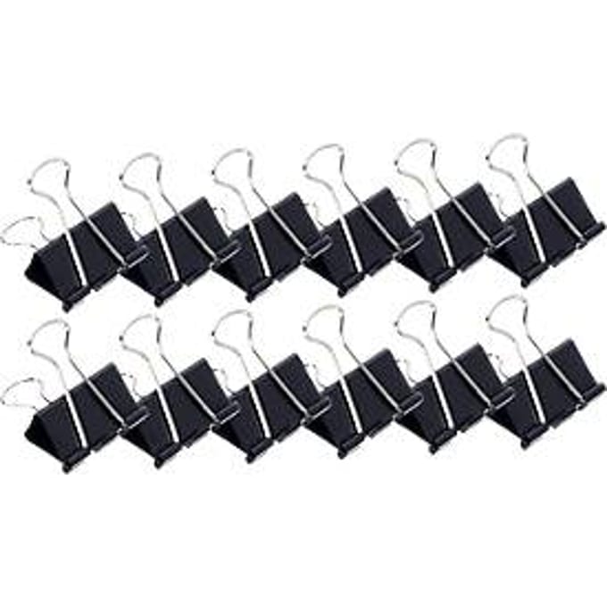 MAUL Foldback klemmen metaal metaal 12 stuks 32 mm zwart