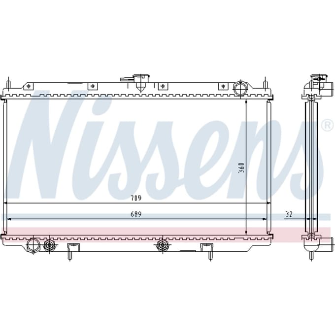 Radiator, motorkoeling NISSENS 62924A