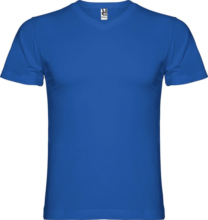 2 Pack Kobalt Blauw T-shirt Samoyedo 155 gram met V-hals merk Roly maat XL