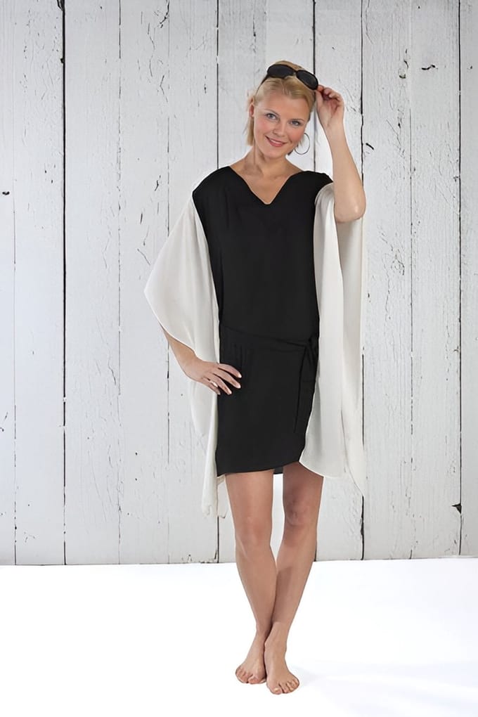 Donne del Sole - Tuniek NeroBianco - Maat S