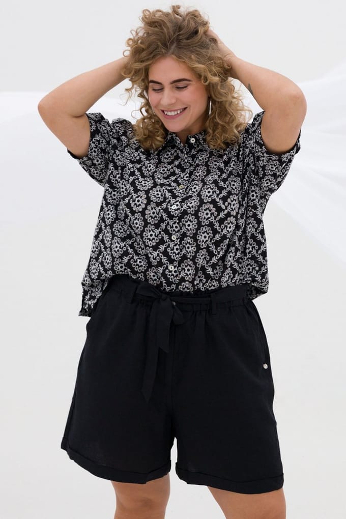 YESTA Wing Tops - Black/Off White - maat X-0(44)