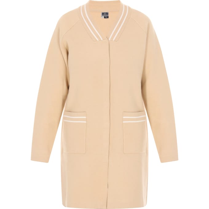 Dreimaster Vest Dames Beige witte strepen