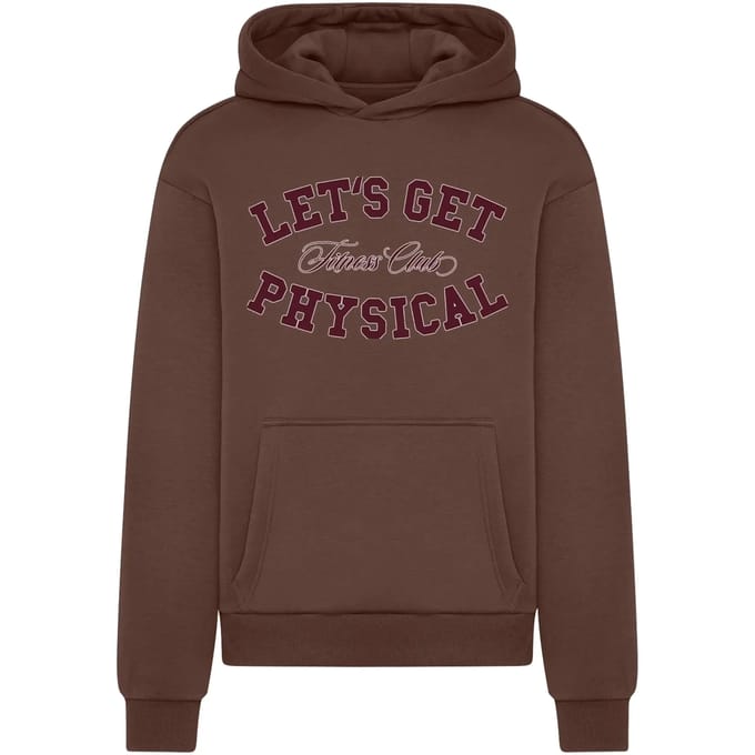 Mister Tee - Let's Get Physical Fluffy Hoodie/trui - M - Bruin