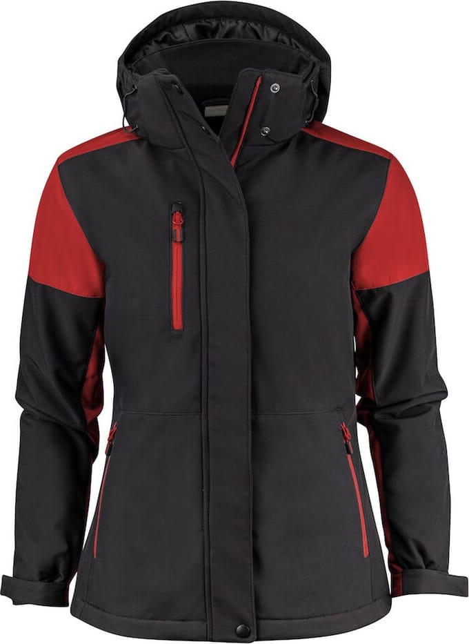 Printer PRIME PADDED SOFTSHELL PRIME LADY 2261072 - Zwart/Rood - S