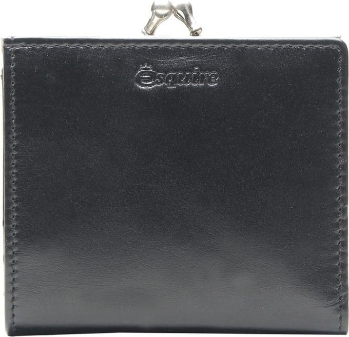 Esquire Portemonnee New Silk Wallet Black Zwart
