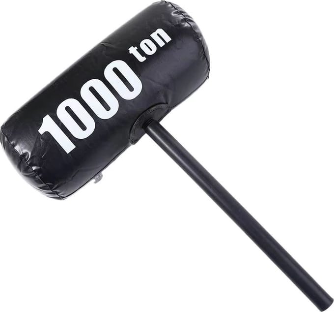 Opblaasbare Hamer - 1000 Ton - Knuppel - Ballon - Carnaval - Opblaas Hamer