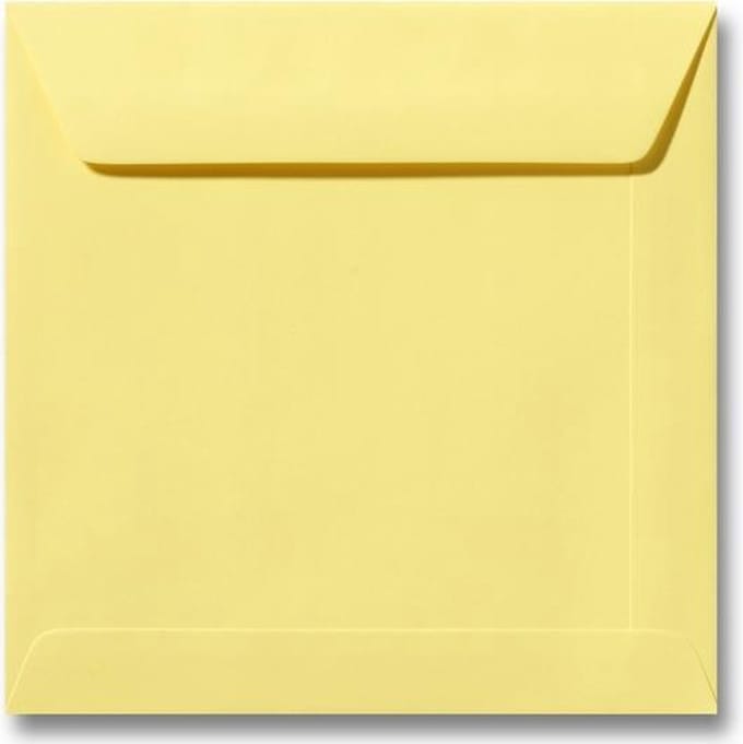 Envelop 17 x 17 Kanariegeel, 25 stuks