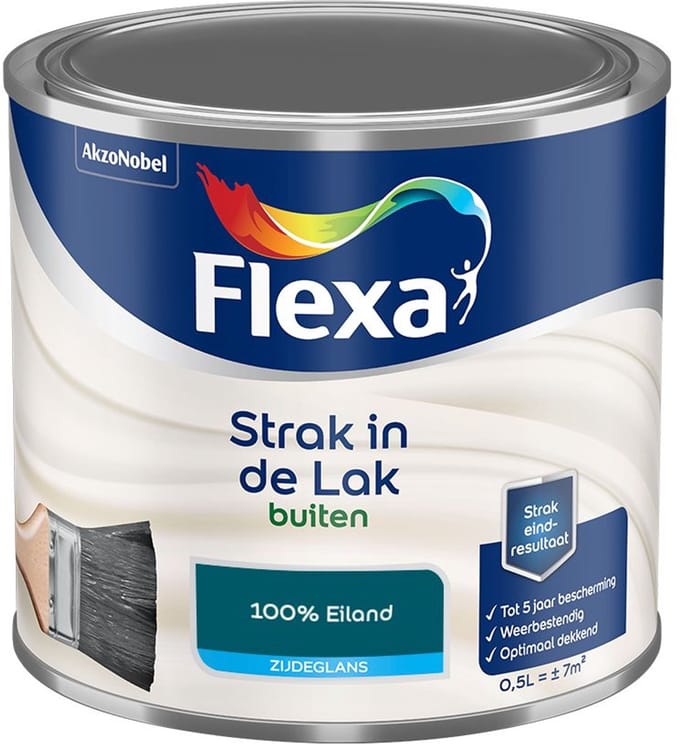 Flexa - Strak In De Lak Buitenlak Zijdeglans - 100% Eiland - Mengverf - 500 Ml