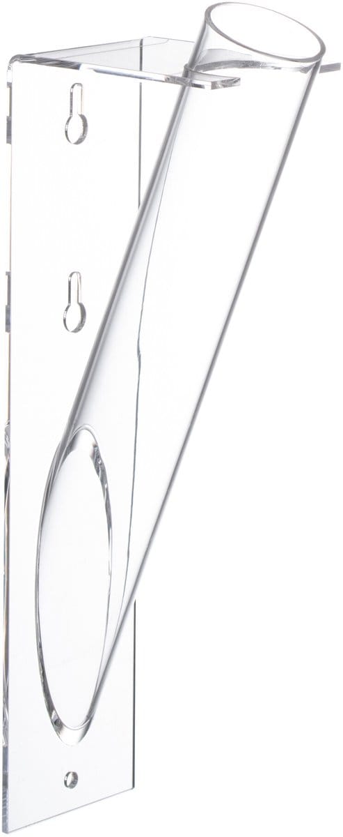 J-Line vaas Tube - kunststof - transparant - small - 2 stuks