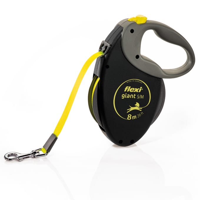 Flexi Giant Tape - Hondenriem - Zwart - M - 8 m - Middelgrote Honden