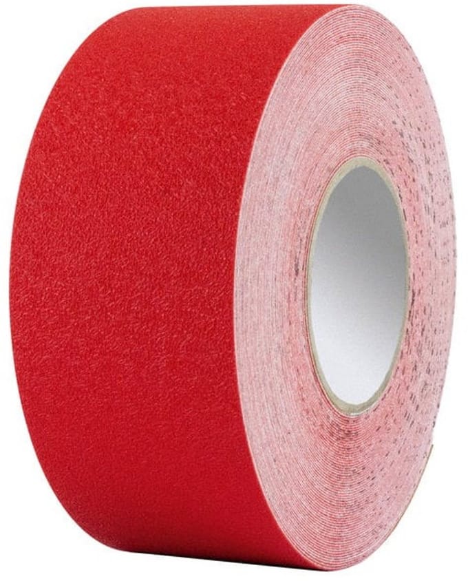 Proline vloermarkering tape vinyl - overrijdbaar - 25 meter x 75 mm - rood