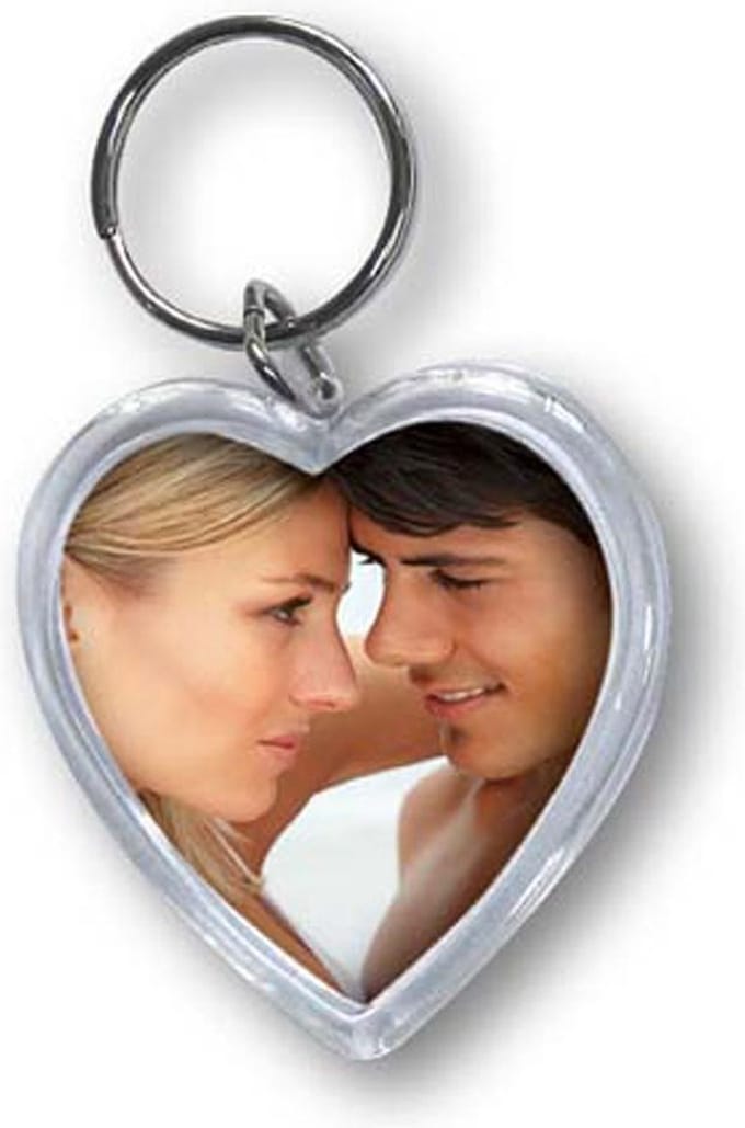 ZEP Photo Keychain Resin Heart
