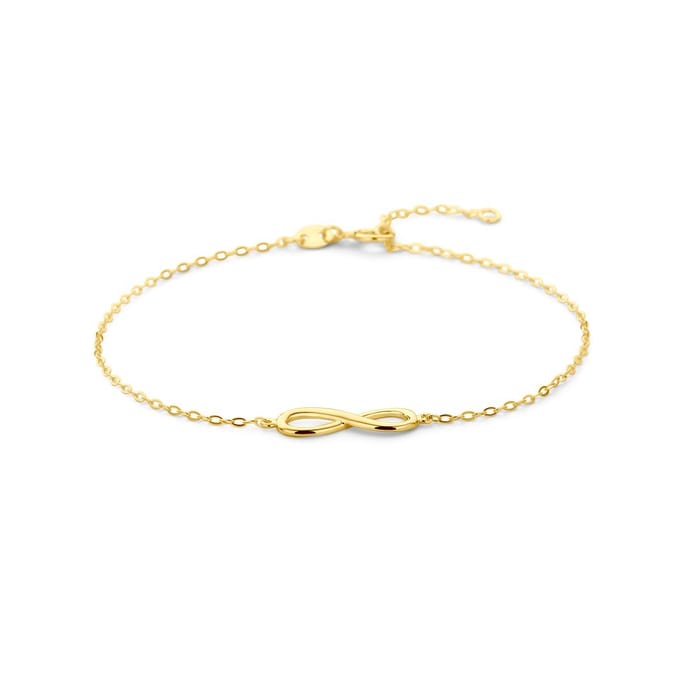 Huiscollectie Armband Goud Infinity 1,0 mm 16,5 + 2 cm