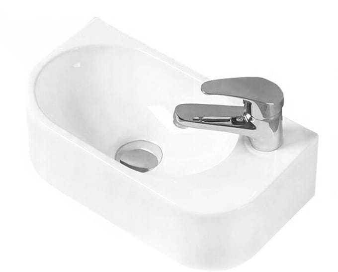 Mexen Viera opbouwwastafel links 40 x 21 cm, wit - 21274000L