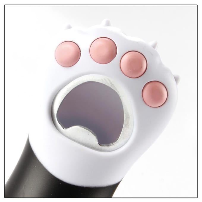 Flesopener in de vorm van een kattenpoot Glas Bierflesopener Keukengadget Gereedschap white