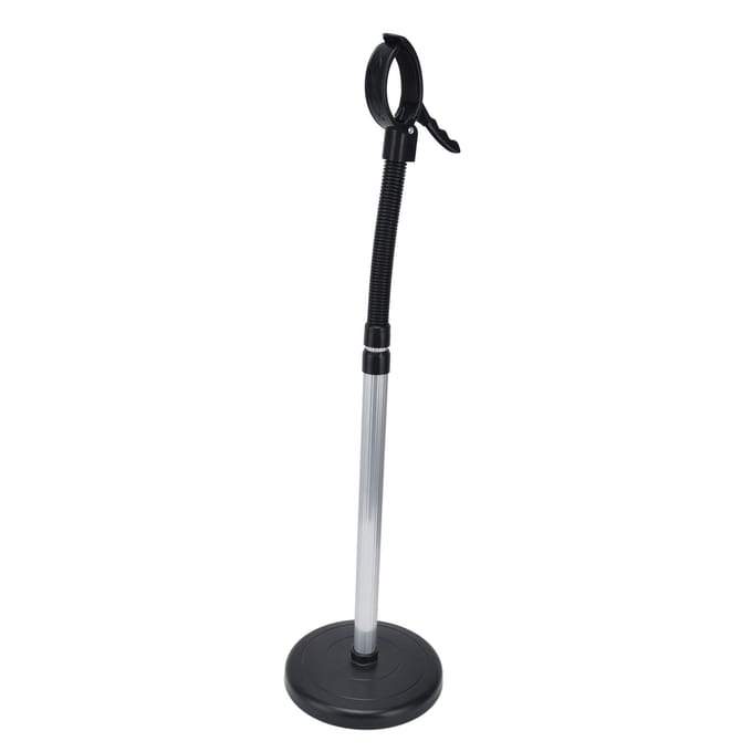 Support Sèche-Cheveux Rotation 360 Degrés Col de Cygne Hauteur Réglable Col Flexible Base Robuste Sèche-Cheveux Mains Libres black