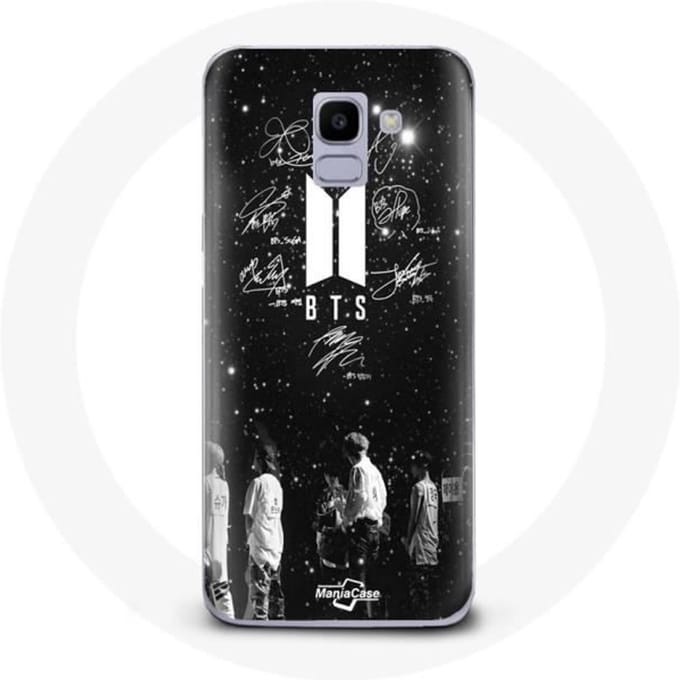 Coque - BTS - Samsung Galaxy J6 2018 - Souple - Noir - Signature Members