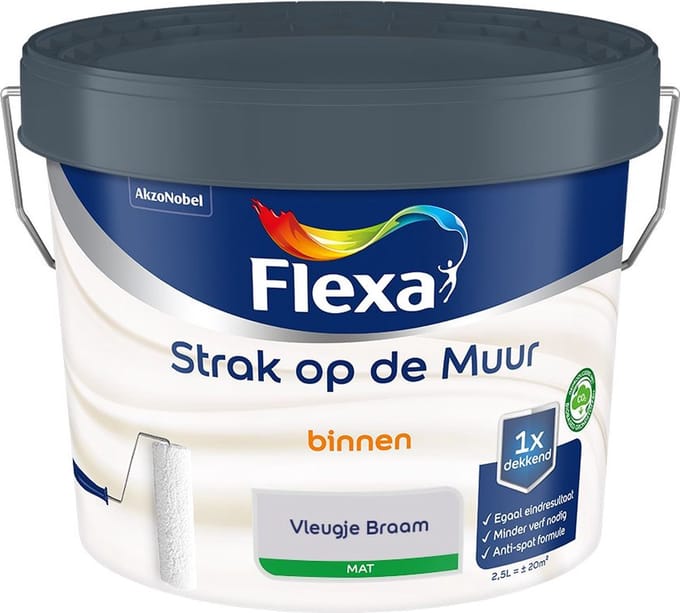 Flexa - Strak Op De Muur Binnen Mat - Vleugje Braam - Mengverf - 2,5 L