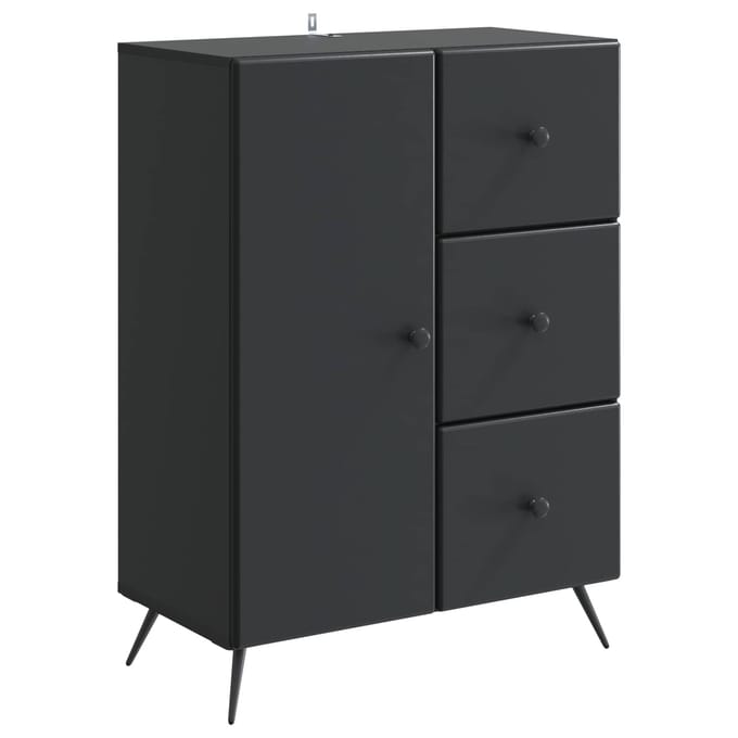 vidaXL - Dressoir - Zwart - 66 - x - 34,5 - x - 90 - cm - Bewerkt - hout