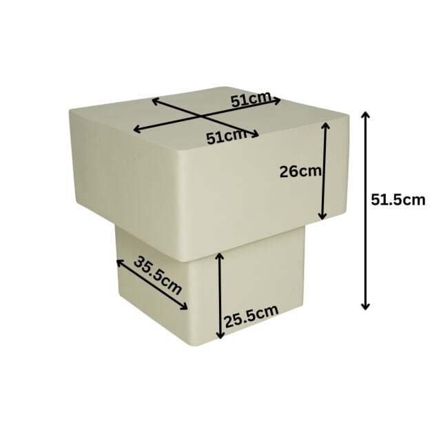 Starfurn - Salontafel Saya - Wit - 50x50x51 cm