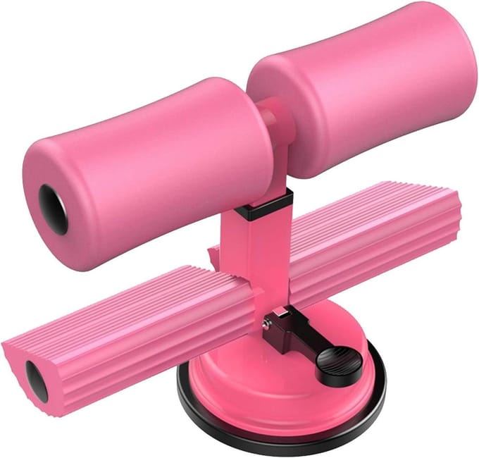 Sit-Up Voetbevestiger - Buikspiertrainer Hulp - Core Training - Verbeterde Stabiliteit - 26 x 12 x 12 cm - Roze