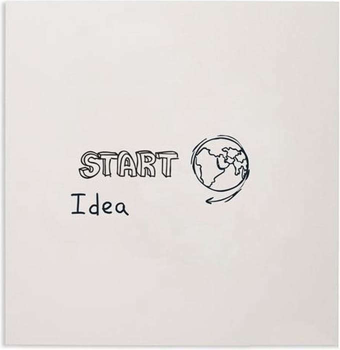 Smit Visual Whiteboard zonder rand - 98 x 98 cm