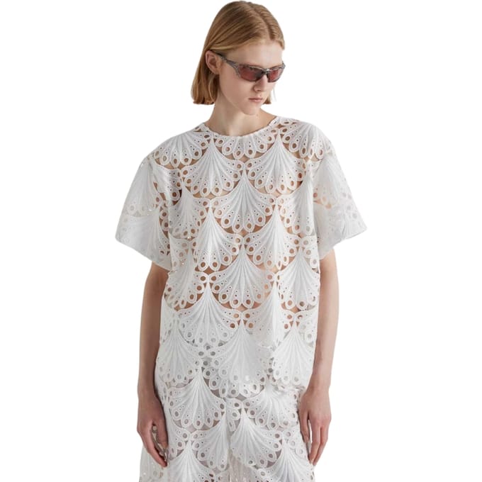Blauwe vrouw Meimeij lace macrame