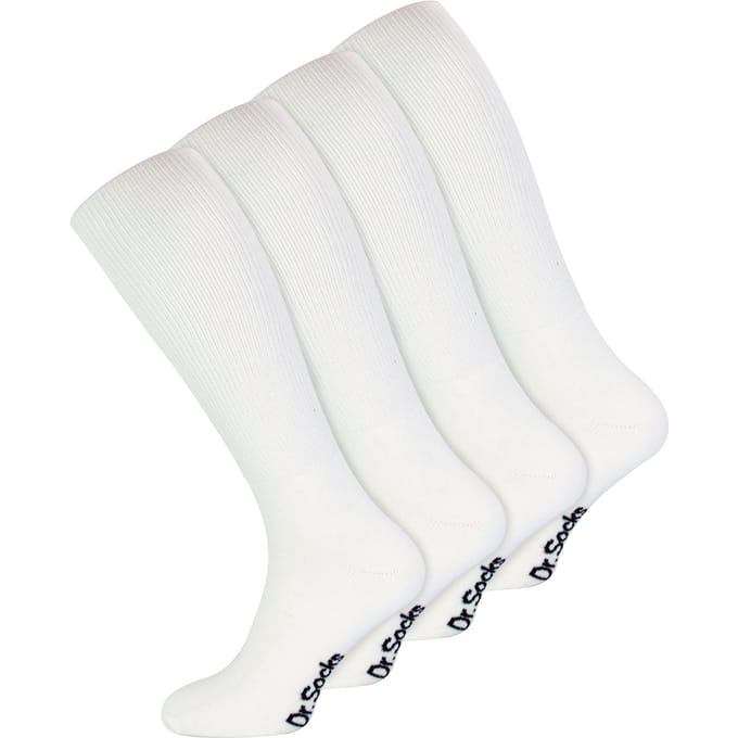 Dr.Socks - Kniehoge diabetessokken voor heren - Wit