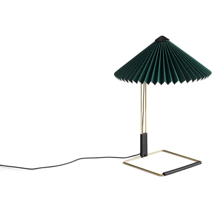 HAY LED tafellamp Matin, groen/messing, hoogte 38 cm